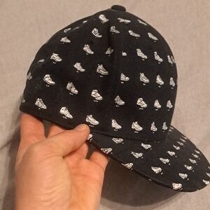2006 Nike Jordan AF-1 Fitted Hat Black Size S/M All Over Print Shoe Graphic Logo